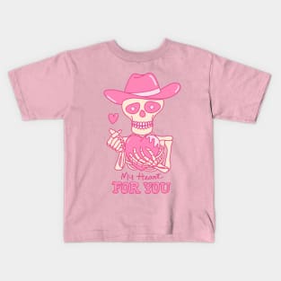 Valentine Skull My Heart For You T-Shirt, Valentine's T-Shirt, Love T-Shirt, Valentine's Gift Kids T-Shirt